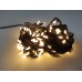 Гирлянда светодиодная Xmas LED 100 WW-3 Теплый белый, черный провод, Семечка Перламутр