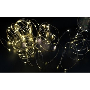 Гирлянда Капля росы на медной проволоке на батарейках (Xmas Copper Battery box) Led 100, теплый белый Гирлянда Капля росы на медной проволоке на батарейках (Xmas Copper Battery box) Led 100, теплый белый