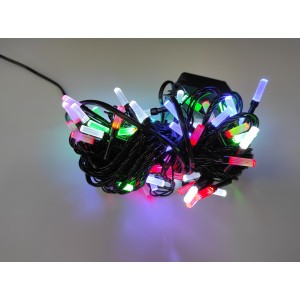 Гирлянда восьмигранник Xmas LED 100 M-5 RGB черный провод Гирлянда восьмигранник Xmas LED 100 M-5 RGB черный провод