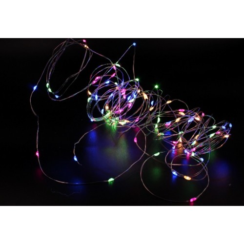 Гирлянда Капля (медная проволока) Led 100, RGB, 10 м, 220 V, режимы