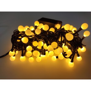Гирлянда Шарики 1.0 см. Xmas LED 100 WW-6-2 Тепло Белая, черный провод Гирлянда Шарики 1.0 см. Xmas LED 100 WW-6-2 Тепло Белая, черный провод