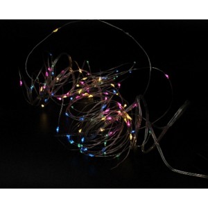 Гирлянда с солнечной панелью на медной проволоке LED 100, RGB, 10м, режимы Гирлянда с солнечной панелью на медной проволоке LED 100, RGB, 10м, режимы