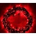 Уличная гирлянда LED 100, красный, 10м, черный провод, Ø 3,3, флеш, контрол.220V+удлен. RD-07127