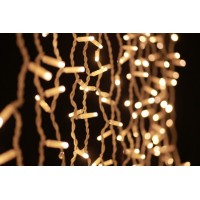 Уличная гирлянда штора LED 120, теплый белый, провод-белый, Ø 3,3, 4х1м, контрол.220V, RD-7093