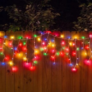 Гирлянда бахрома ART-544 LED 120  RGB, белый провод, 3×0.7м