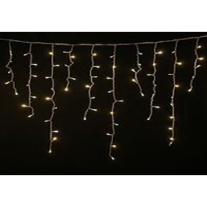 Гирлянда бахрома LED 120, теплый белый, белый провод CRT-002WW