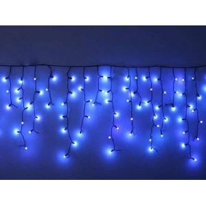 Гирлянда бахрома LED 240, синий, черный провод CRT-004B Гирлянда бахрома LED 240, синий, черный провод CRT-004B