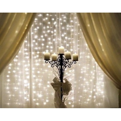 Гирлянда "Дождь" Led 200, холодный белый, 3*2 (curtain tube light)