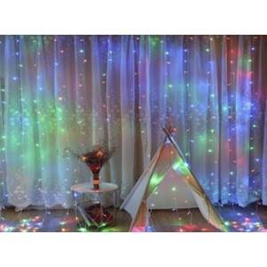 Гирлянда "Дождь" Led 200, RGB, 3*2 (curtain tube light)