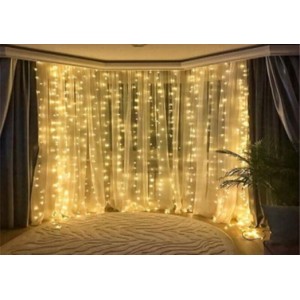 Гирлянда "Дождь" Led 200, теплый белый, 3*2 (curtain tube light)
