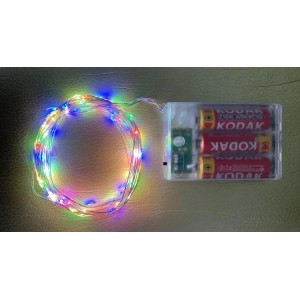 Гирлянда на медной проволоке "Капля росы" LED 100, RGB, 10 м, на батарейках Гирлянда на медной проволоке "Капля росы" LED 100, RGB, 10 м, на батарейках