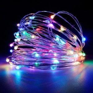 Гирлянда на медной проволоке "Капля росы" LED 100, RGB, 10 м, 220 В Гирлянда на медной проволоке "Капля росы" LED 100, RGB, 10 м, 220 В