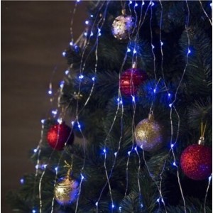 Гирлянда Нить Роса/Конский хвост 8 Led 600, синий, 2.3 м, 25 нитей Гирлянда Нить Роса/Конский хвост 8 Led 600, синий, 2.3 м, 25 нитей