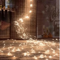Гирлянда Нить Роса/Конский хвост 8 Led 600, теплый белый, 2.3 м, 25 нитей Гирлянда Нить Роса/Конский хвост 8 Led 600, теплый белый, 2.3 м, 25 нитей