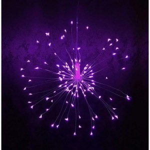 Гирлянда Одуванчик одинарный 0377 100 LED, фиолетовый, на батарейках Гирлянда Одуванчик одинарный 0377 100 LED, фиолетовый, на батарейках