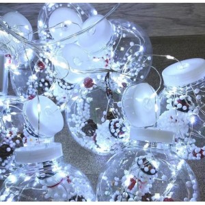 Гирлянда штора на проволке LED 10 (шары с игрушкой и снегом) Гирлянда штора на проволке LED 10 (шары с игрушкой и снегом)