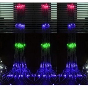 Гирлянда Водопад 177 LED 560, RGB, 3*2 м, белый провод, матовые лампочки Гирлянда Водопад 177 LED 560, RGB, 3*2 м, белый провод, матовые лампочки