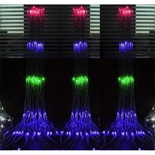 Гирлянда Водопад LED 300, RGB, 3*1.2 м