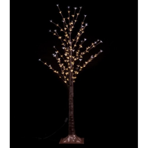 Новогоднее декоративное светящееся дерево "Береза" 160 см, теплый белый, Led 96, IP 50