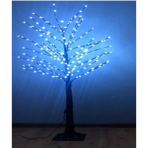Новогоднее декоративное светящееся дерево "Береза" 160 см, синий, Led 96, IP 48