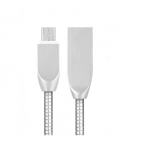 Micro USB кабель металлический зарядный кабель 1 м (без упаковки)
