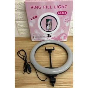 Кільцева LED лампа LC-330 (1 кріпл. тел., USB, 33 см)