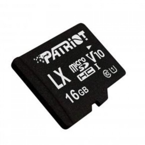 microSDHC (UHS-1 U1) Patriot LX Series 16Gb class 10 V10 (R-90MB/s, W-40MB/s) (adapter SD)