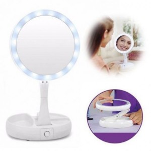 Настільне дзеркало з підсвічуванням LED MIRROR FOLD AWAY Настільне дзеркало з підсвічуванням LED MIRROR FOLD AWAY