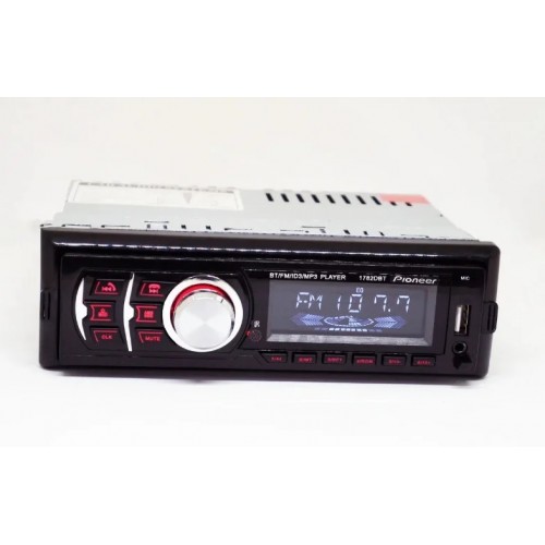 Автомагнітола 1DIN MP3 1782DBT (1USB, 2USB-зарядка, TF card, bluetooth, знімна панель)