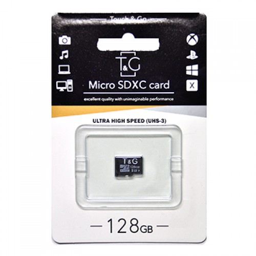 micro SDHC (UHS-3) карта памяти T&G 128GB class 10 (без адаптеров)