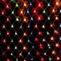 Гирлянда Сетка LED 360 RGB, прозрачный провод