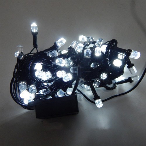 Гирлянда светодиодная LED 100 1-34 белая, черный провод кристалл