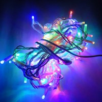 Гирлянда Уличная Бахрома LED 120 RGB, белый провод