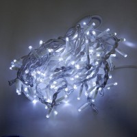 Гирлянда Уличная Бахрома LED 160 холодный белый, белый провод
