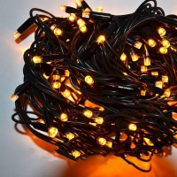 Гирлянда Уличная Нить LED 160 жёлтый, чёрный провод