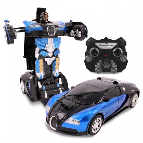 Машинка Трансформер Bugatti Robot Car Size 18 NEW СИНЯЯ (48)