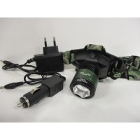 Налобный фонарик Bailong BL-6901 White+Purple (120)