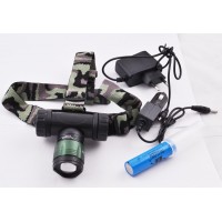 Налобный фонарик Bailong BL-6951-2 ультрафиолет (120)