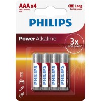 Батарейка Philips Power Alkaline AAA BLI 4