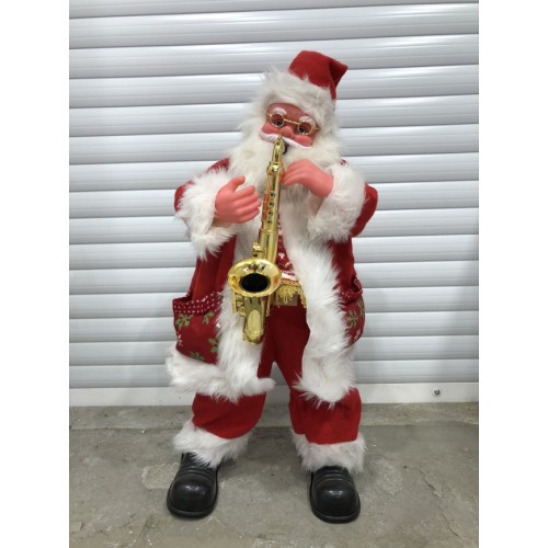 Дед-Мороз с саксофоном маленький музыкальный