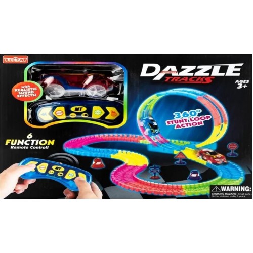 Детский трек для машинок DAZZLE TRACKS 187 деталей