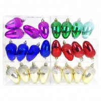 Елочная игрушка "Желуди", 80 мм