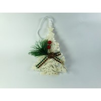 Игрушка "Ель с клетчатым бантом"