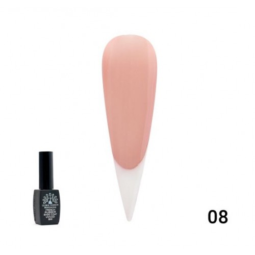 Каучуковая база для гель лака френч 8 мл 08