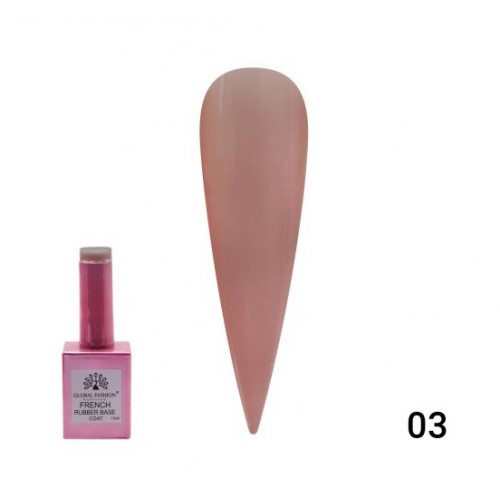 Каучуковая база для гель лака френч, Rubber Base Coat French, 15 мл 03