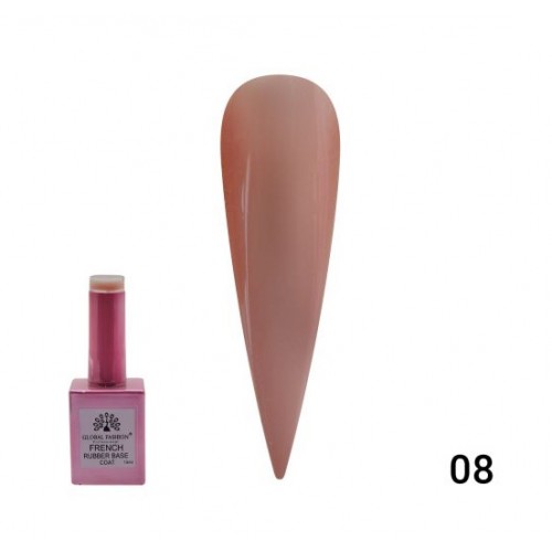 Каучуковая база для гель лака френч, Rubber Base Coat French, 15 мл 08
