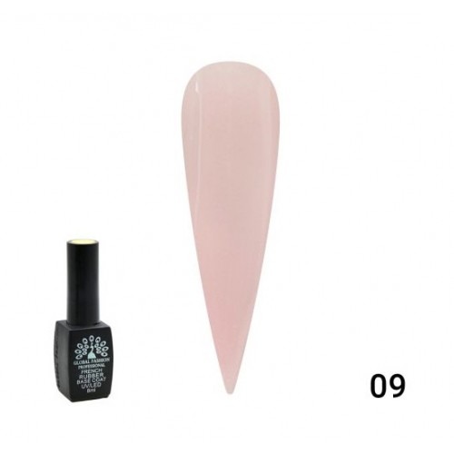Каучуковая база для гель лака френч с шиммером  8 мл 009