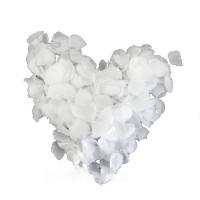 Конфетти Лепестки роз тканевые белые 0,5 кг