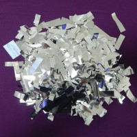 Конфетти Полоски фольга серебро 1 кг