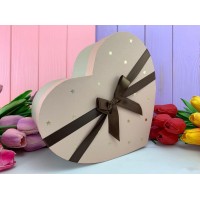 Коробка в форме сердца "Gold stars" пудра 3 шт.